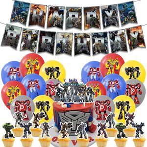 Themed Balloon Sets For Birthday Decoration: Transformers Themed Birthday Party Balloon Pack Decorations