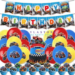 Bigfoot Monster Truck Theme Party Balloon Birthday Decoration