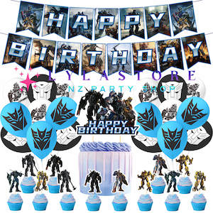 Themed Balloon Sets For Birthday Decoration: Transformer Themed Birthday Party Balloon Pack Decorations - 255