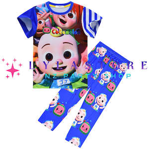 Cocomelon JoJo Kids' Sleeve Pyjama Set - Two-Piece Sleepwear Set