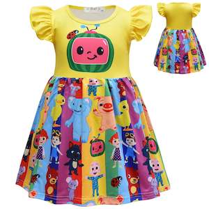 Themed Costumes Cosplay Collection: Adorable Cocomelon Dress for Kids - Vibrant and Comfortable