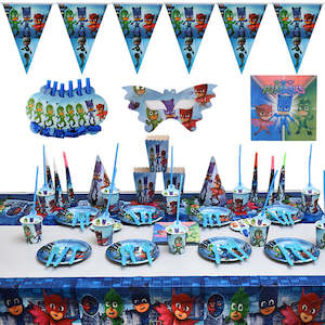 115Pcs PJ Masks Birthday Party Decorations