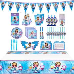 115Pcs Gabby Dollhouse Birthday Party Decorations