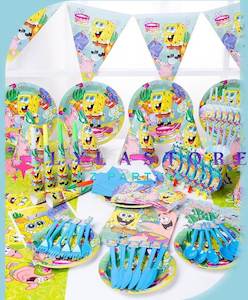 SpongeBob SquarePants Birthday Party Supplies - 16-Piece Set for Celebration