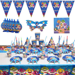 105Pcs Baby Shark Birthday Party Decorations