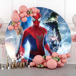 Superhero Spiderman Backdrop Hire in Auckland - Premium 2m Round Design | Afford&hellip;