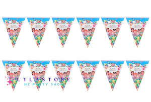 12pcs Cocomelon Birthday Party Flag Banner Backdrop