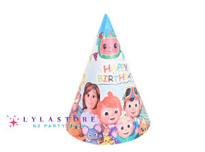 6pcs Cocomelon Birthday Party Hats