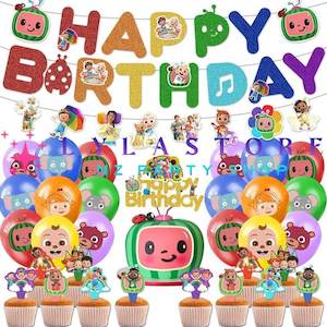 Cocomelon Party Supplies Decor: Cocomelon Birthday Party Balloon Pack Decorations - 212