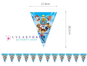 Paw Patrol Party Supplies Decor: 12 pcs Paw Patrol Birthday Party Triangle Banners