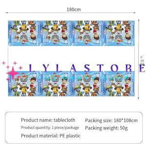 Paw Patrol Birthday Party Tablecloth