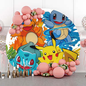 Pokémon Pikachu Backdrop Hire in Auckland - Premium 2m Round Design | Affordabl&hellip;