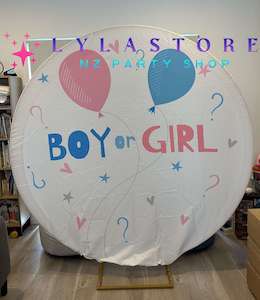 Gender Reveal Party Backdrop Hire in Auckland - Premium 2m Round Design | Afford&hellip;