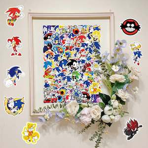 50Pcs Sonic The Hedgehog Sticker Set - Perfect for Parties and Birthdays
