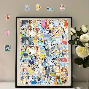 50Pcs Bluey Sticker Set - Perfect for Parties and Birthdays