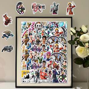 Girls: 50Pcs Fortnite Sticker Set - Perfect for Parties and Birthdays