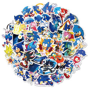 Girls: 50Pcs Sonic Sticker Set - Perfect for Parties and Birthdays