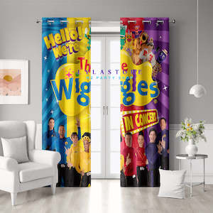 The Wiggles Party Supplies Decor: The Wiggles Blackout Curtains - Set of 2 | Kids Bedroom Décor