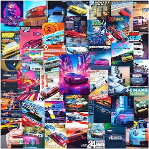 Disney Cars Party Supplies Decor: 50Pcs JDM Race Car Sticker Set - Perfect for Parties and Birthdays
