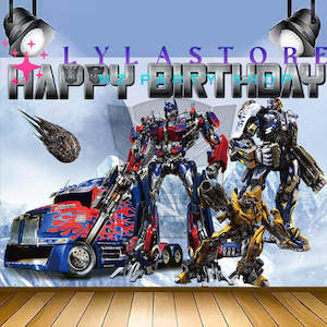 Transformer Birthday Party Backdrop | Banner - 48