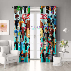Roblox Game Blackout Curtains - Set of 2 | Kids Bedroom Décor