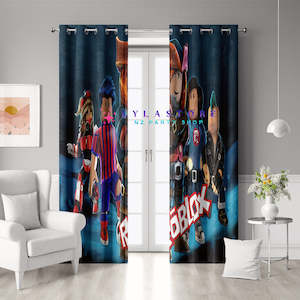 Roblox Party Supplies Decor: Roblox Blackout Curtains - Set of 2 | Kids Bedroom Décor