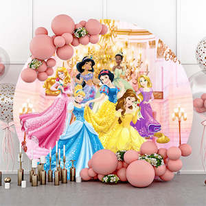 Disney Princess Backdrop Hire in Auckland - Premium 2m Round Design | Affordable Daily Rates
