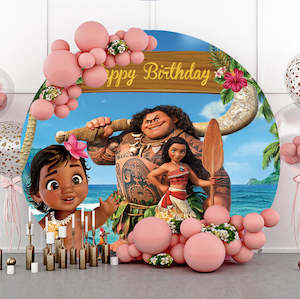 Moana Backdrop Hire in Auckland - Premium 2m Round Design | Affordable Daily Rates