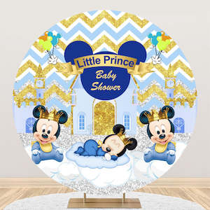 Disney Themed Party Supplies Decor: Mickey Mouse Backdrop Hire in Auckland - Premium 2m Round Design | Affordable Daily Rates