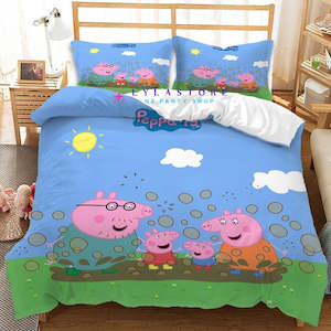 Peppa Pig Duvet Cover Pillow Case Set - Perfect for Kids Bedroom