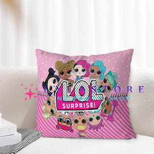 Home Essentials: LOL Surprise Girl Cushion Cover | Soft Polyester | 45cm x 45cm