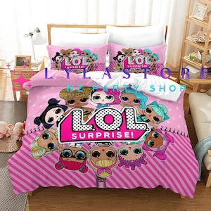 Lol Surprise Girl Party Supplies Decor: LOL Surprise Girl Duvet Cover Set - Perfect for Kids Bedroom