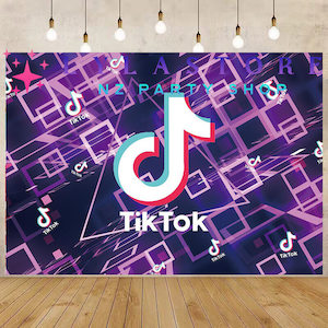Tiktok Birthday Party Backdrop | Banner - 02