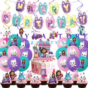 Gabby Dollhouse Party Supplies Decor: Gabby Dollhouse Birthday Party Balloon Decoration Set-201