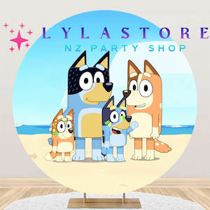 Bluey Backdrop Hire in Auckland - Premium 2m Round Design | Affordable Daily Rates