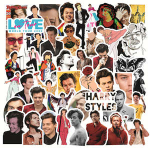 Themed Collectibles Decoration: 50Pcs Harry Styles Sticker Set - Perfect for Parties and Birthdays