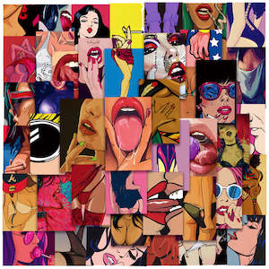 50Pcs Sexy Sticker Set Graffiti Art
