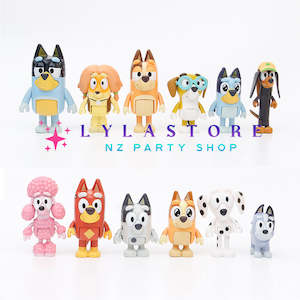 12Pcs Bluey Family and Friends Figure Set