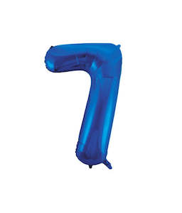 Foil Numbers: Foil Balloon Number Blue "7"