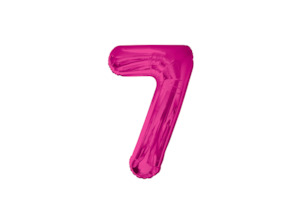 Foil Numbers: Foil Balloon Number Pink "7"