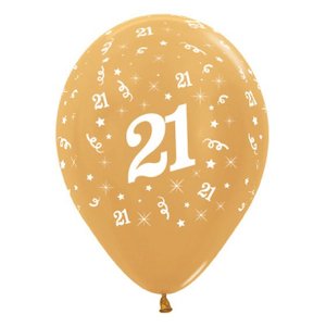 Uninflated - Balloon Single 21st Gold