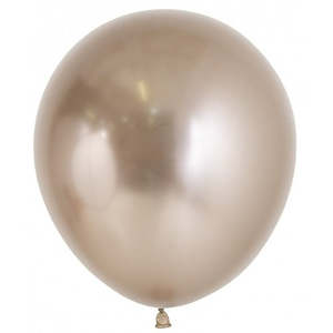 Balloon Single 46cm Chrome/Reflex Champagne