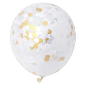 Confetti Balloon 90cm Gold