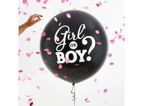 Large: He or She Reveal Balloon - Girl