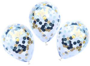 Confetti: Confetti Balloons 3pk - Gold and Black