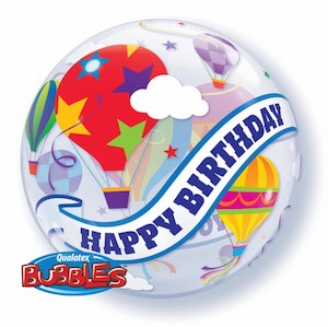 Bubble: Bubble Balloon 22" Happy Birthday Hot Air Balloon