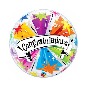 Bubble: Bubble Balloon 22" Congratulations