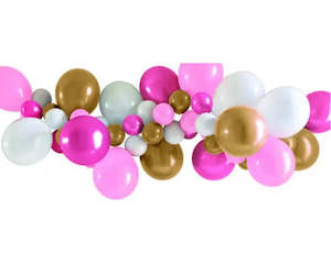 Garlands: Balloon Garland pack - Pink, White & Gold