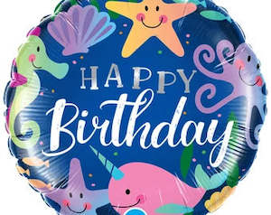 Happy Birthday: Foil Balloon 18" Birthday Fun Under the Sea