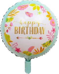 Foil Balloon 18" Happy Birthday - Satin Boho Birthday Girl